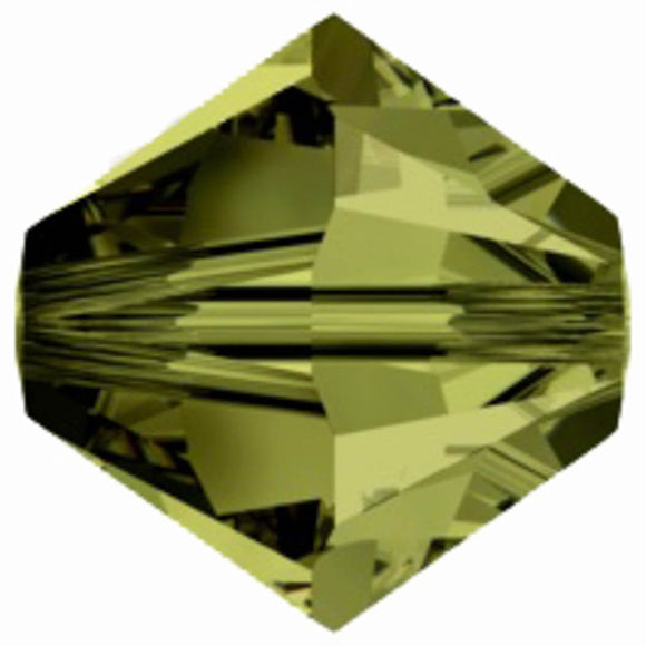 Austrian Crystals 3mm 5328 olivine 30pcs