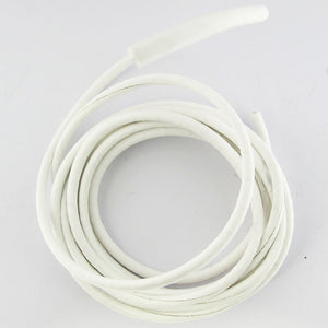 Cord 3.5mm rnd rubber white 2metres