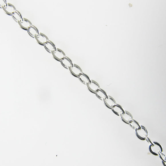 Metal chain 3x2.5mm flat oval NF SIL 2mt