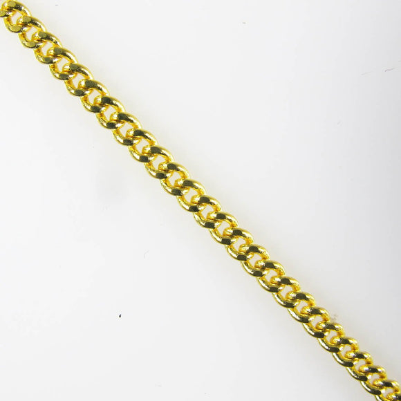 Metal chain 3x2.7mm thick curb NF gl 2mt
