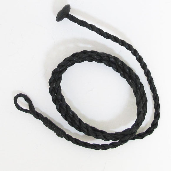 Cord 2.5mm twisted necklace 50cm blk 3pc