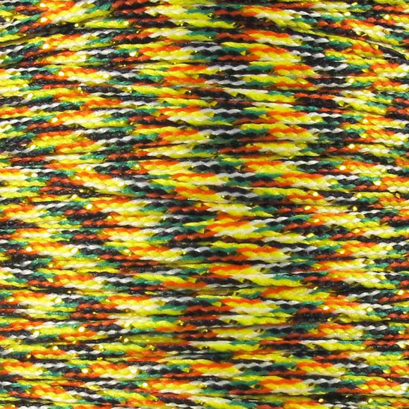 Cord 1mm rnd woven gold multi 60mtrs
