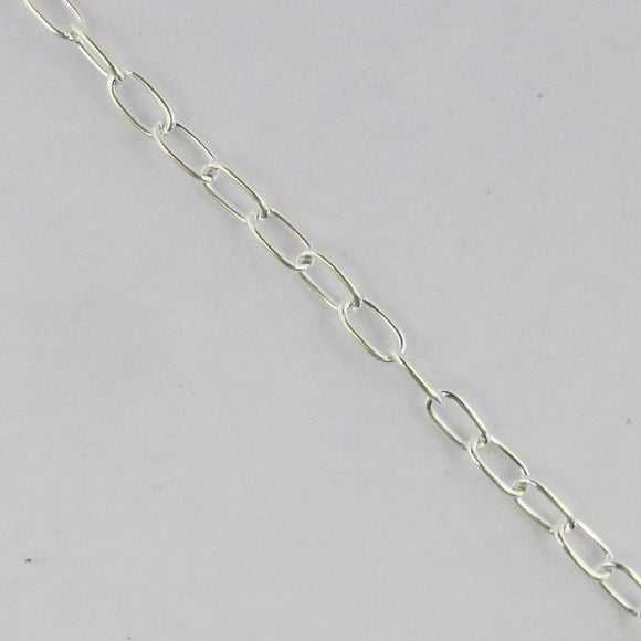 Sterling sil chain 4x2.2mm rectangle 50cm