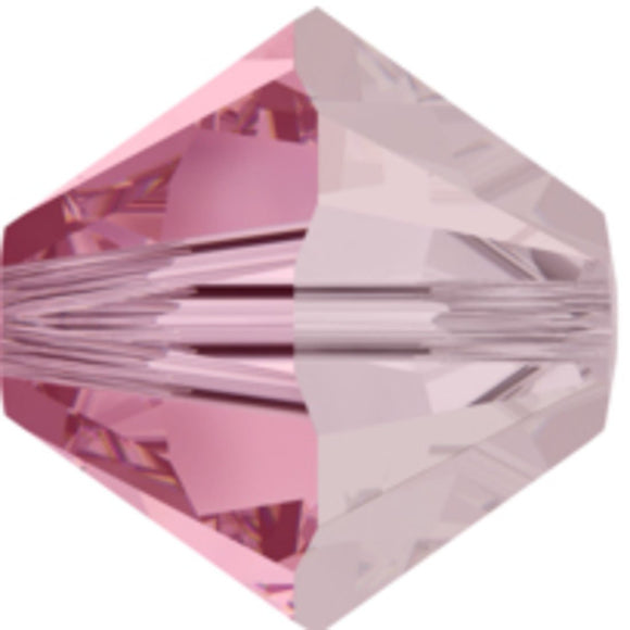 Austrian Crystals 4mm 5328 light rose SATIN 30p