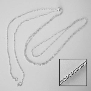 Sterling sil chain oval neck/L 5mm 80cm