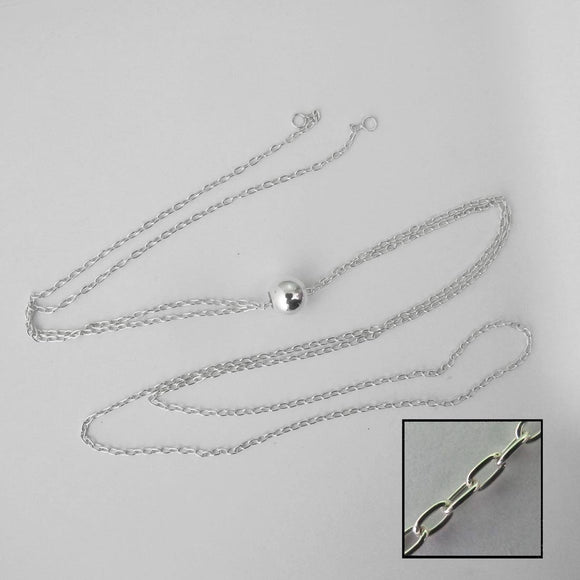 Sterling sil chain necklet 8mm 80cm