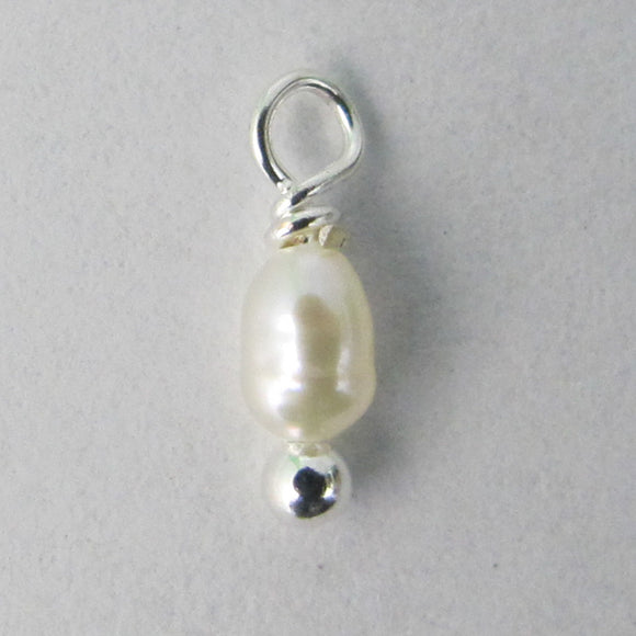Semi prec 2mm pearl on silver pin NF 30p
