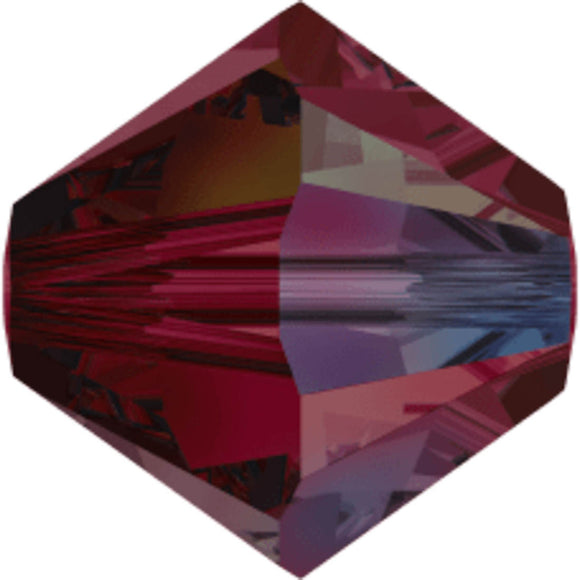 Austrian Crystals 4mm 5328 ruby AB 30pcs