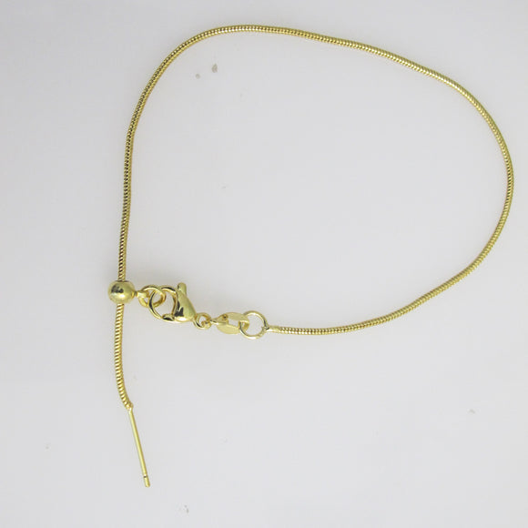 Jewellery 1.2mm snake b/let NF Gold 2pc