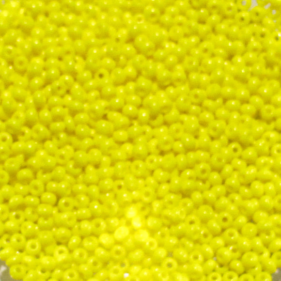 Cz size11 seed bead opaque yellow 10grams