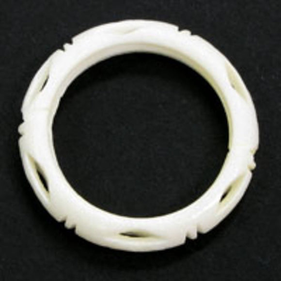 Bone 23mm ring white10pcs