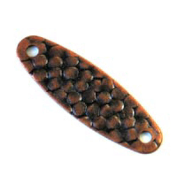 Metal 8x26mm oval dimple tag ant cop 10p