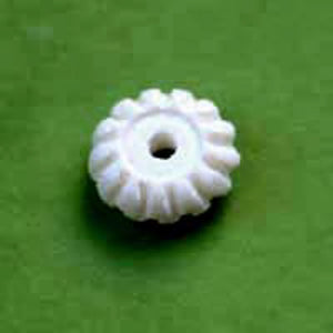Bone 5x13mm rondelle white 100pcs