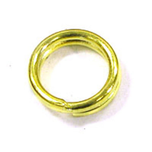 Metal 7mm split ring SECONDS gold 200pcs