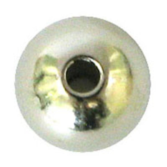 Metal 10mm rnd sml hole nickel 12pcs