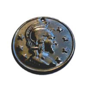 Metal 16mm coin head & 7stars blk 100pcs NFD