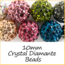 10mm Crystal Diamante Beads