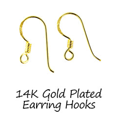 14K Gold Plated Earring Hooks