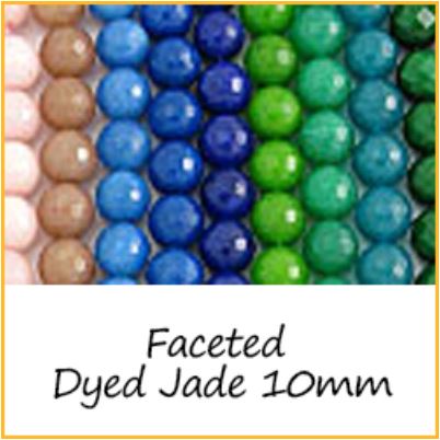 Faceted Dyed Jade 10mm