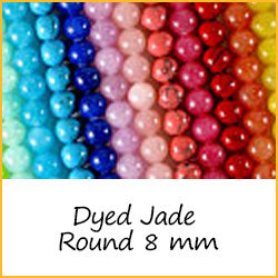 Round Dyed Jade 8 mm