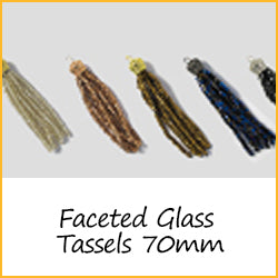Faceted Glass Tassels 70mm