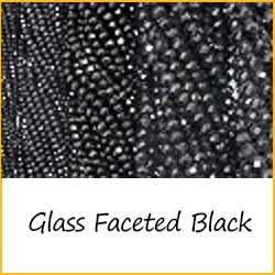 Glass Faceted Black