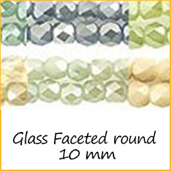 Glass Faceted Round 10 mm