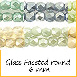 Glass Faceted Round 6 mm