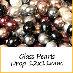 Glass Pearls Drop 12x11mm