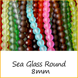 Sea Glass Round 8mm