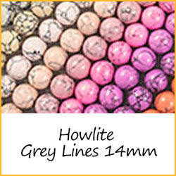 Howlite Grey Lines 14mm