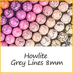 Howlite Grey Lines 8mm