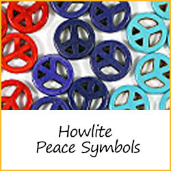 Howlite Peace Symbols
