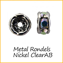 Metal Rondels Nickel Clear AB