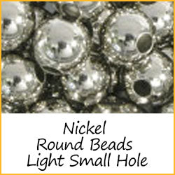 Nickel Round Beads Light Weight Small Hole