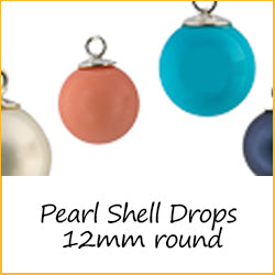 Pearl Shell Drops 12mm Round