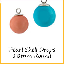 Pearl Shell Drops 18mm Round