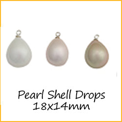 Pearl Shell Drops 18x14mm