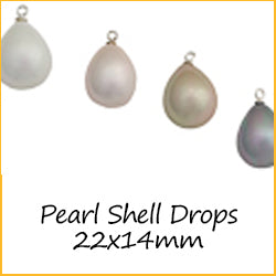 Pearl Shell Drops 22x14mm