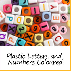 Plastic Letters and Numbers Coloured