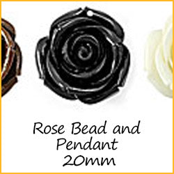 Rose Bead and Pendant 20mm