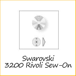 Austrian Crystals 3200 Rivoli Sew-On