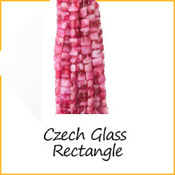 Czech Glass Rectangle Beads
