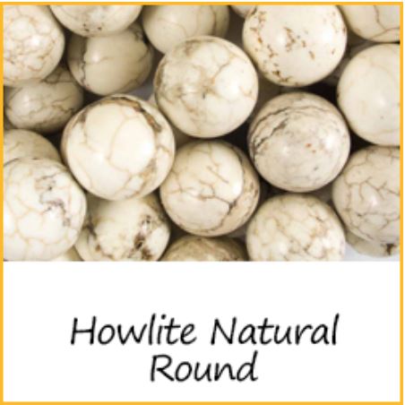 Howlite Natural Round