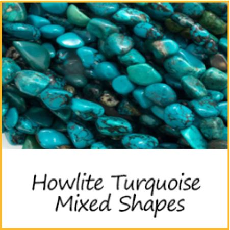 Howlite Turquoise Mixed Shapes