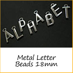 Metal Letter Beads 18mm