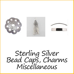 Sterling Silver Bead Caps, Charms, Miscellaneous