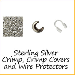 Sterling Silver Crimp, Crimp covers and wire protectors