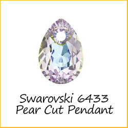 Austrian Crystals 6433 Pear Cut Pendant