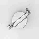 Metal 16mm rnd plate brooch nkl NF 4pcs